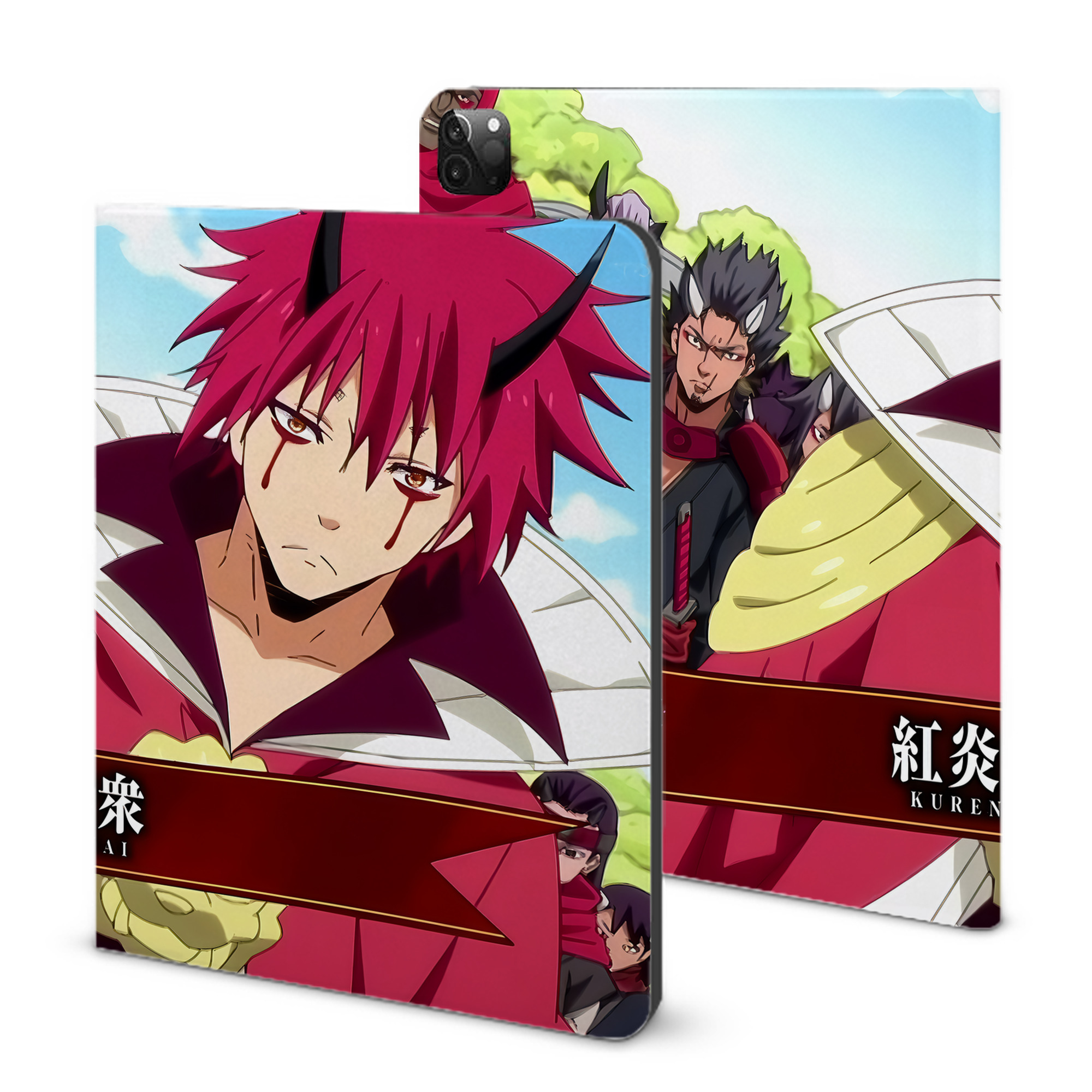 （画像用） 転スラ Regarding Reincarnated to Slime IPadケース ペンホルダー付き ブックスタイルデザイン